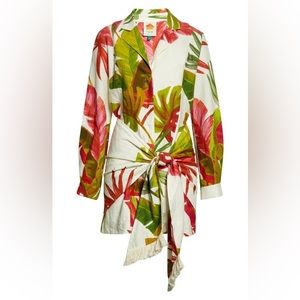 FARM RIO MINI BELTED WRAP DRESS XL